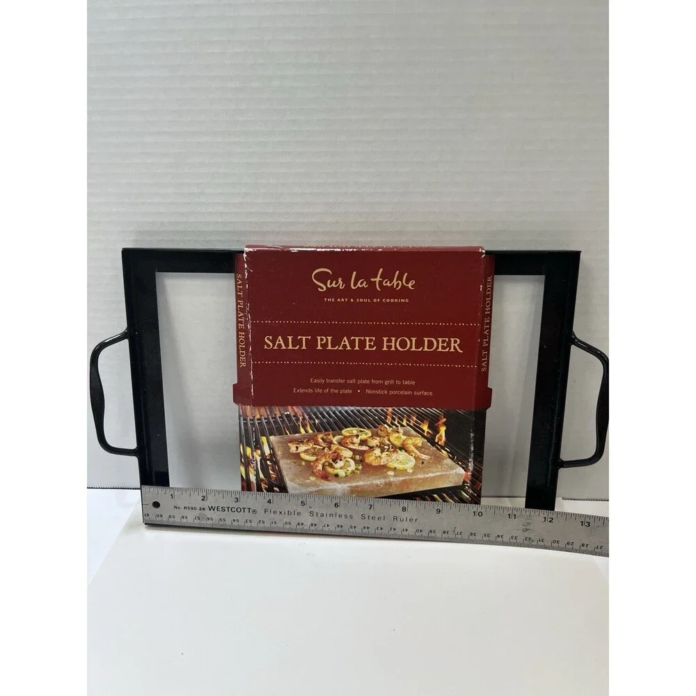 Salt Block Holder 8x12 Inch Sur la table Nonstick Porcelain Surface